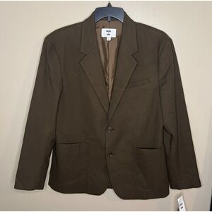 NWT Macy's Mode of One Men's Tailored Blazer Jacket M Chocolate Brown Classic